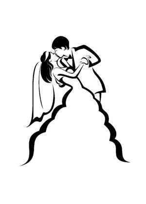 Свадебные − трафарет 26