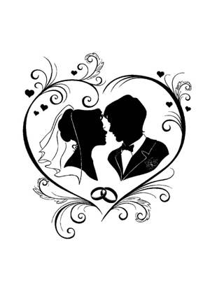 Свадебные − трафарет 37