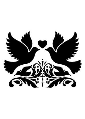 Свадебные − трафарет 39