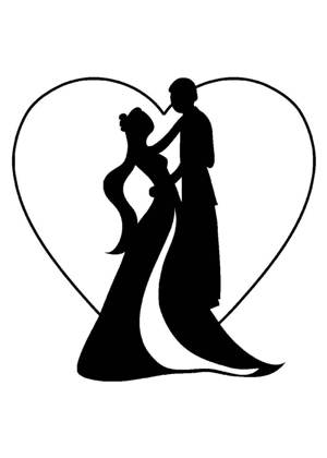Свадебные − трафарет 43
