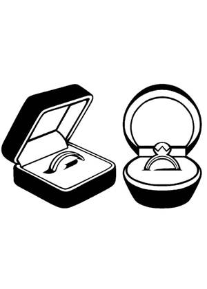 Свадебные − трафарет 5