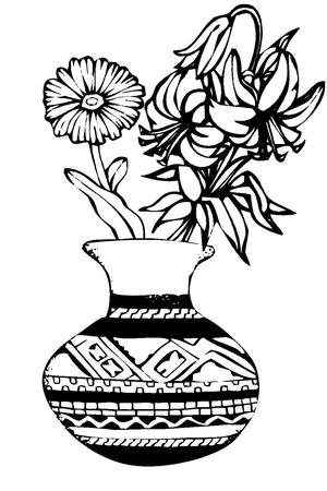 Трафареты Вазы Вазы − трафарет 2