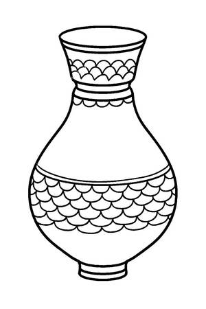 Трафареты Вазы Вазы − трафарет 24