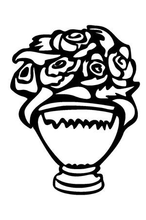 Трафареты Вазы Вазы − трафарет 25