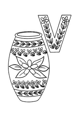 Трафареты Вазы Вазы − трафарет 3