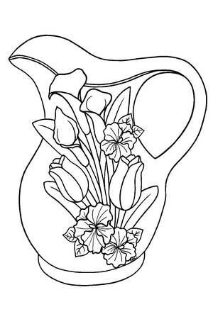 Трафареты Вазы Вазы − трафарет 5