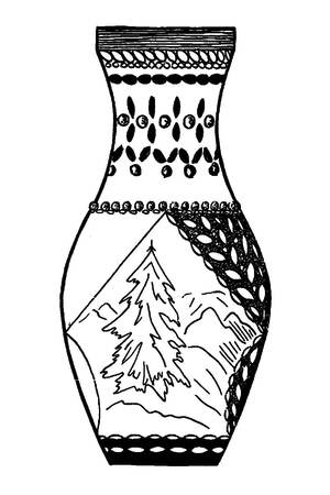 Трафареты Вазы Вазы − трафарет 6
