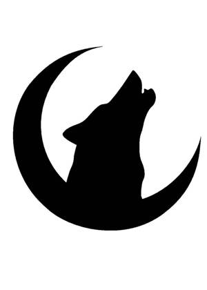 Волк − трафарет 11