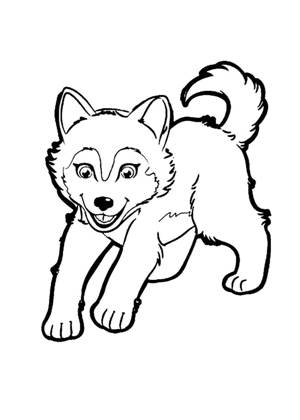 Волк − трафарет 12