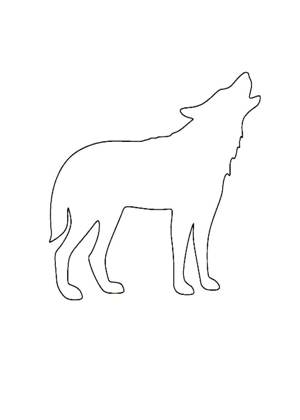 Волк − трафарет 17