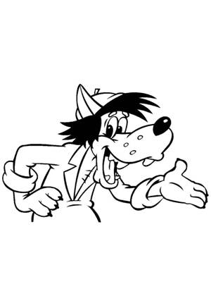 Волк − трафарет 4