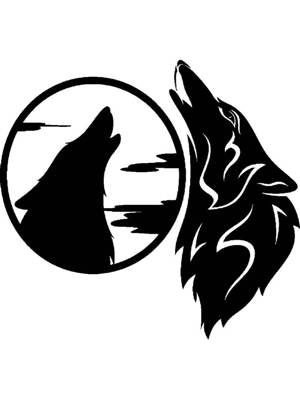 Волк − трафарет 5