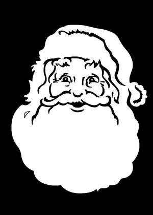 Вытынанки Дед Мороза − трафарет 18
