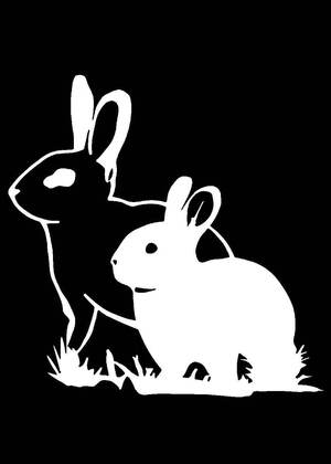 Вытынанки на год Кролика Год Кролика − вытынанка 1