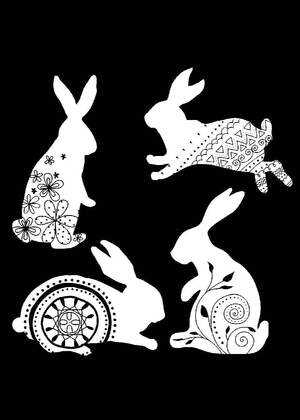 Вытынанки на год Кролика Год Кролика − вытынанка 11