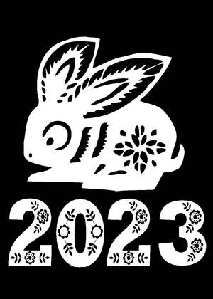 Вытынанки на год Кролика Год Кролика − вытынанка 14