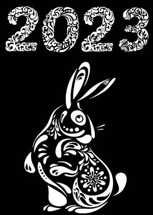 Вытынанки на год Кролика Год Кролика − вытынанка 18