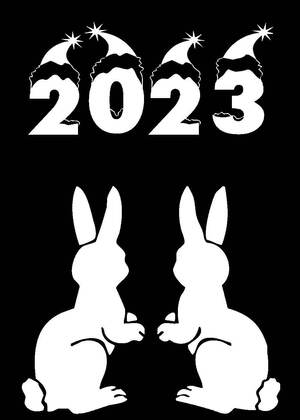 Вытынанки на год Кролика Год Кролика − вытынанка 19