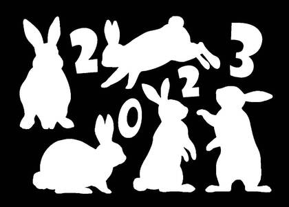 Вытынанки на год Кролика Год Кролика − вытынанка 28