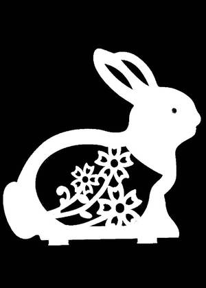 Вытынанки на год Кролика Год Кролика − вытынанка 3