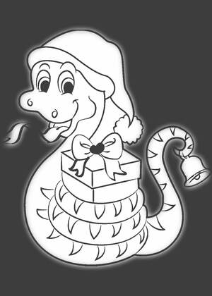 Вытынанки на год Змеи 2025 на год Змеи 2025 — вытынанка 12