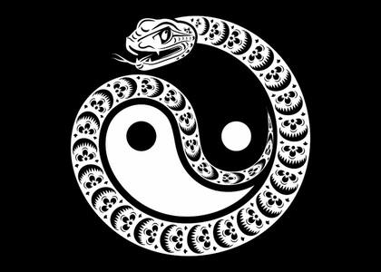 Вытынанки на год Змеи 2025 на год Змеи 2025 — вытынанка 9