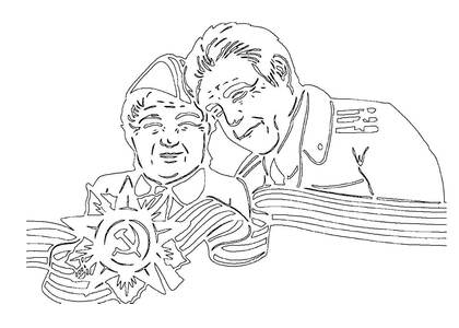 Вытынанки на окна к 9 мая 9 мая − вытынанка 20