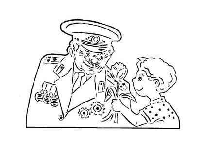 Вытынанки на окна к 9 мая 9 мая − вытынанка 25