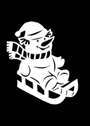 Снеговик − вытынанка 12