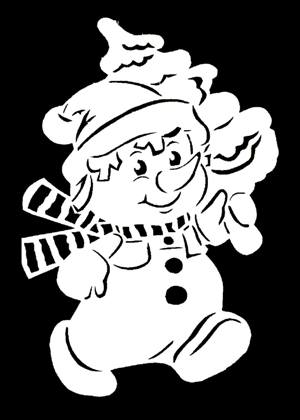 Снеговик − вытынанка 3