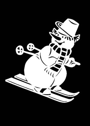 Снеговик − вытынанка 7