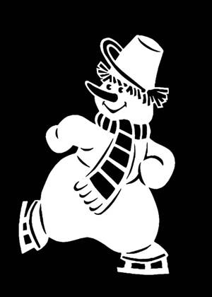 Снеговик − вытынанка 8