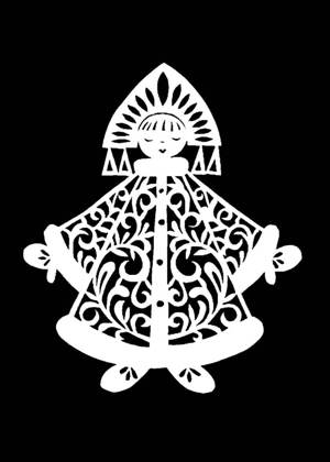 Снегурочка − вытынанка 11