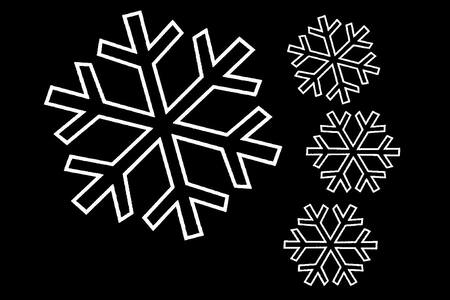 Трафареты Снежинки Снежинки − трафарет 10