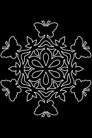 Трафареты Снежинки Снежинки − трафарет 11