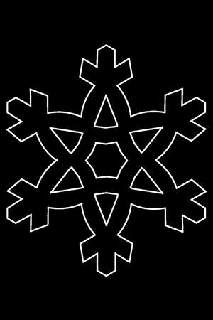 Трафареты Снежинки Снежинки − трафарет 12