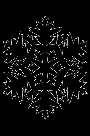 Трафареты Снежинки Снежинки − трафарет 13