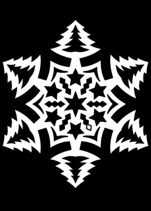 Трафареты Снежинки Снежинки − трафарет 14