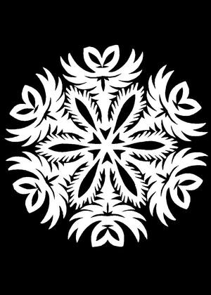 Трафареты Снежинки Снежинки − трафарет 17