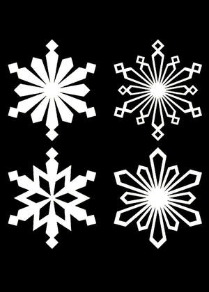 Трафареты Снежинки Снежинки − трафарет 18