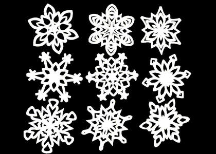 Трафареты Снежинки Снежинки − трафарет 22