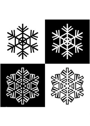 Трафареты Снежинки Снежинки − трафарет 25