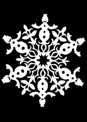 Трафареты Снежинки Снежинки − трафарет 26