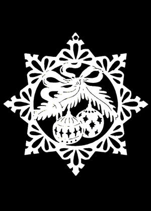 Трафареты Снежинки Снежинки − трафарет 28