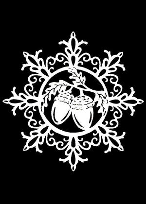 Трафареты Снежинки Снежинки − трафарет 29