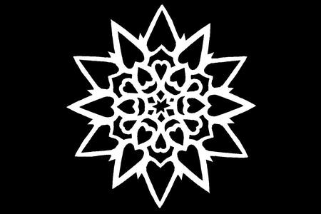 Трафареты Снежинки Снежинки − трафарет 4