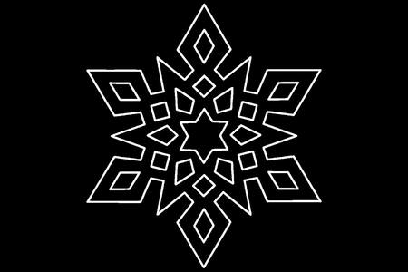 Трафареты Снежинки Снежинки − трафарет 8