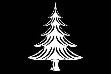 Ёлочки − трафарет 10