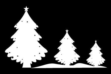 Ёлочки − трафарет 11