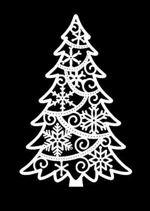 Ёлочки − трафарет 12